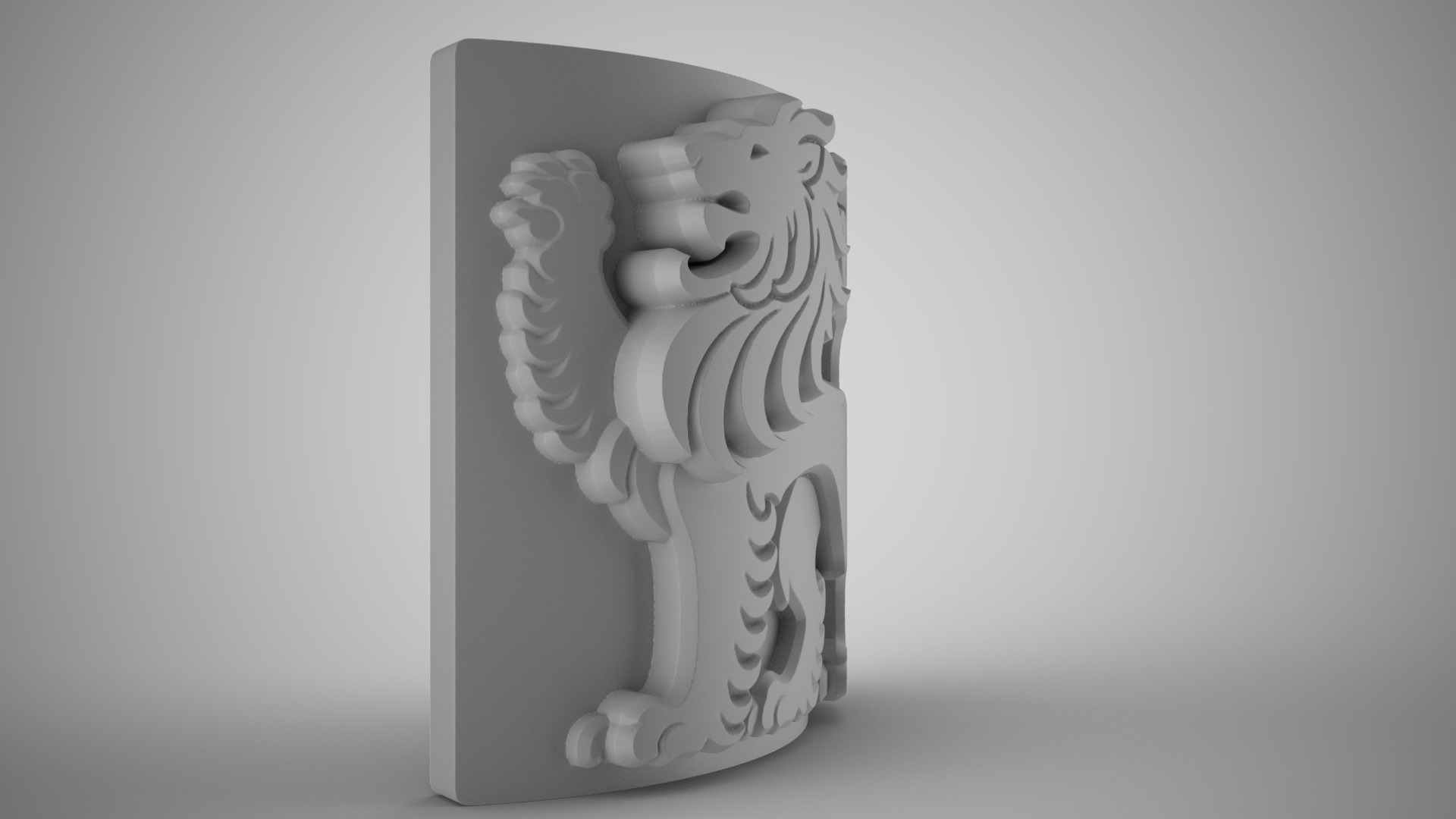 Lion Abstract Trinket 3D print model_2