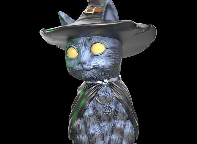 the witch cat 3D print model