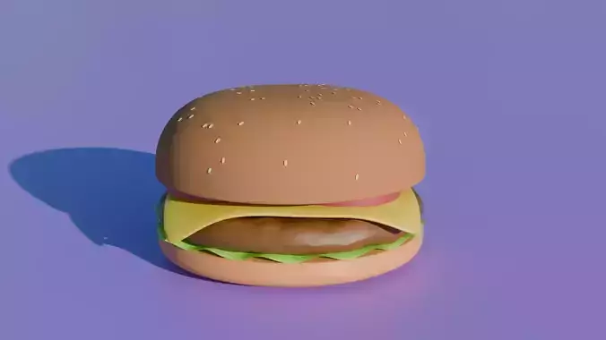 Burger low poly