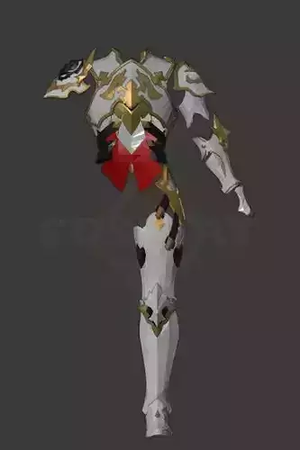 Argenti - Honkai Star Rail Pepakura Foam Unfold Low-poly 3D model