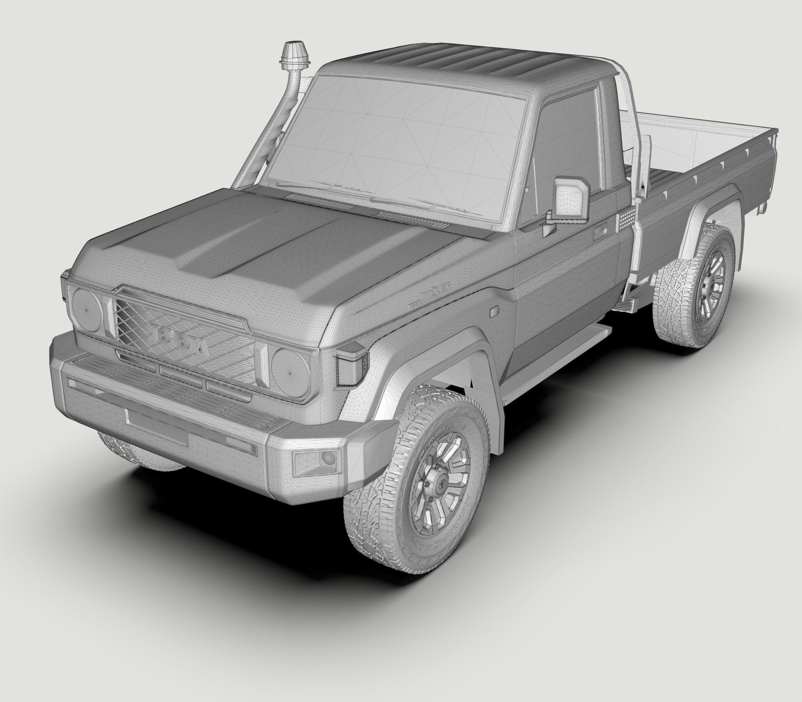 Toyota Land Cruiser J79 single cab 2024  3D model_8