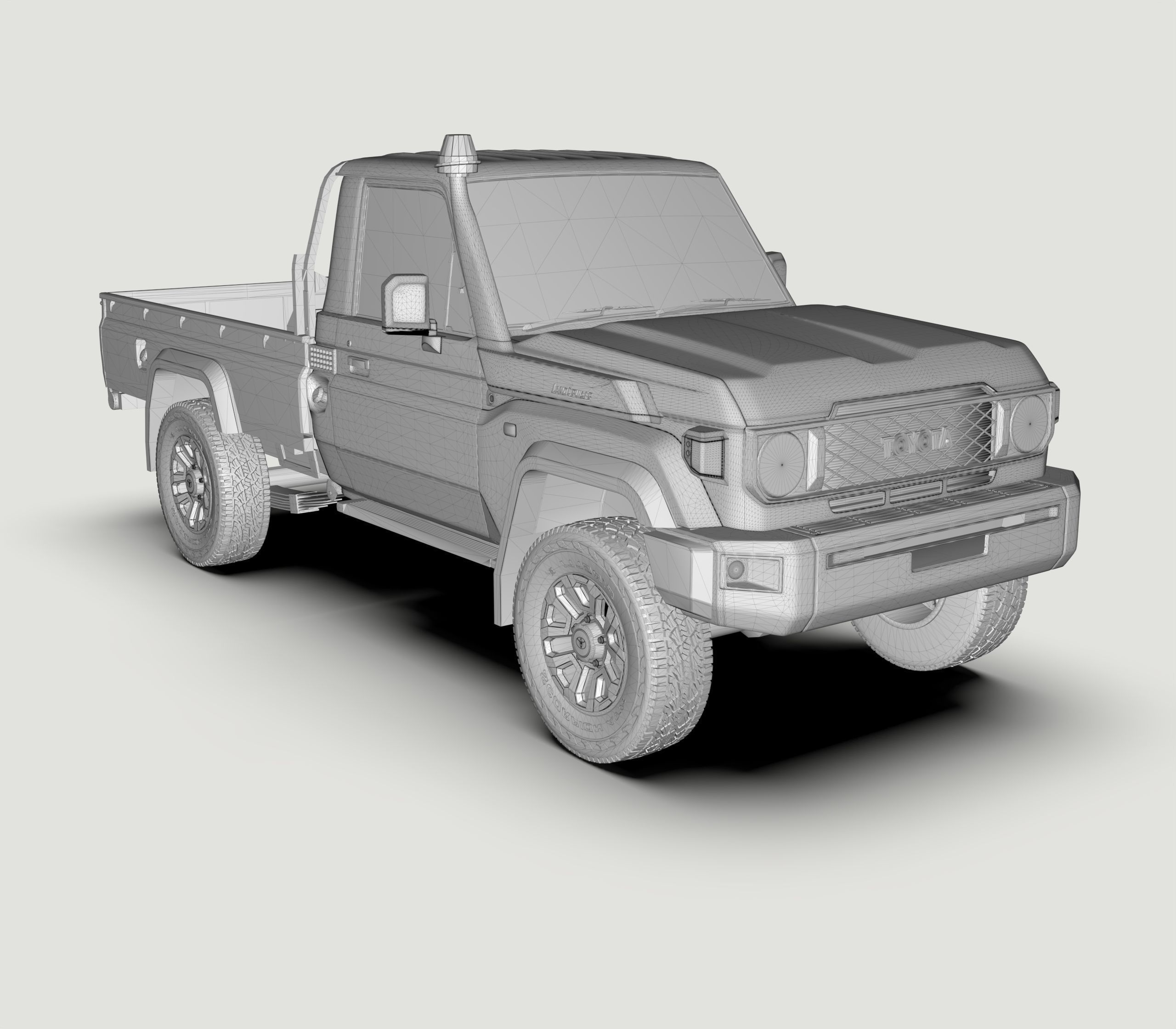 Toyota Land Cruiser J79 single cab 2024  3D model_6