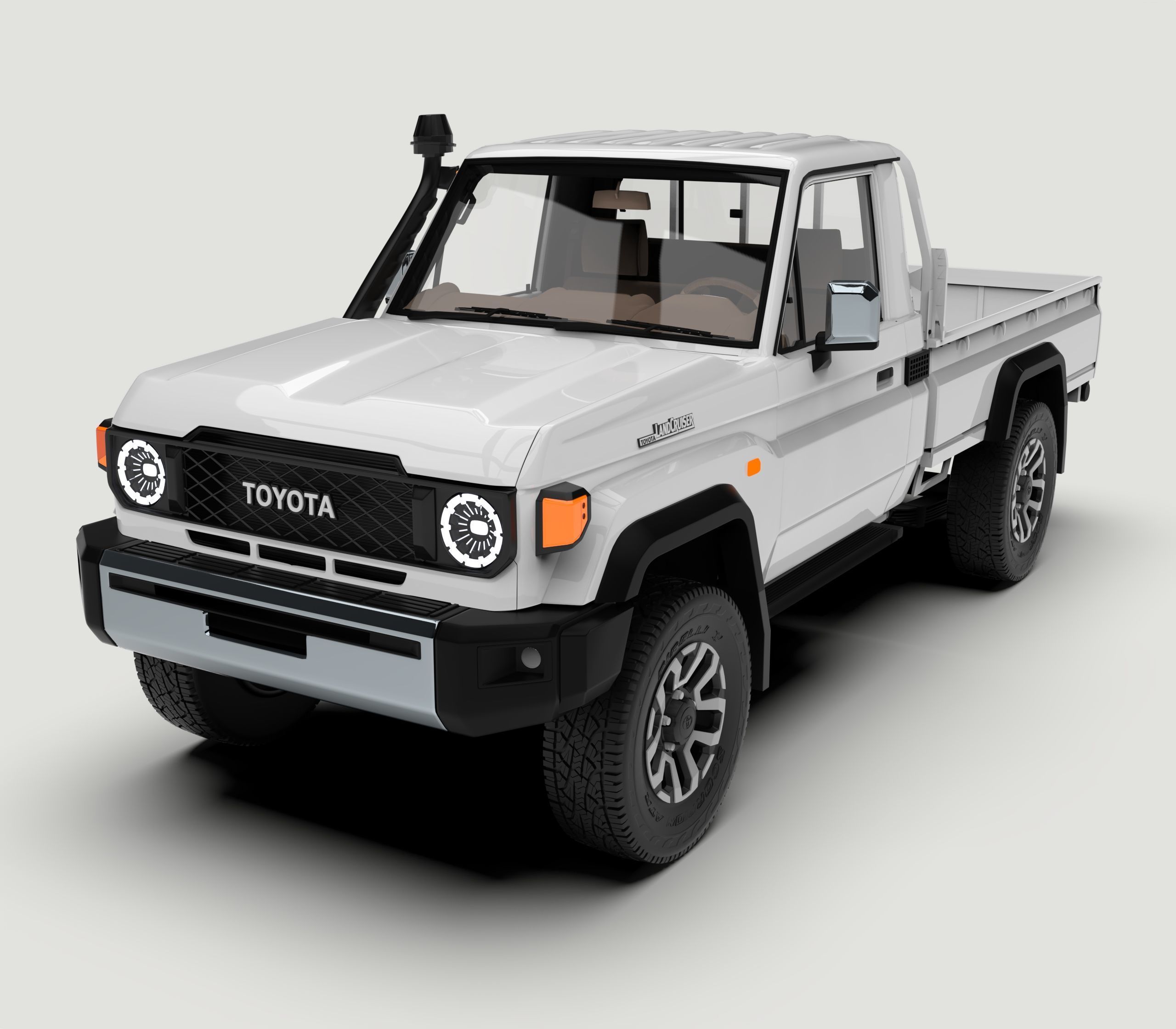Toyota Land Cruiser J79 single cab 2024  3D model_2