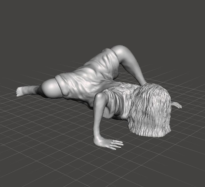 SADAKO SAMARA GHOST GIRL MINIATURE MODEL HORROR FANTASY GAME RPG 3D print model_1