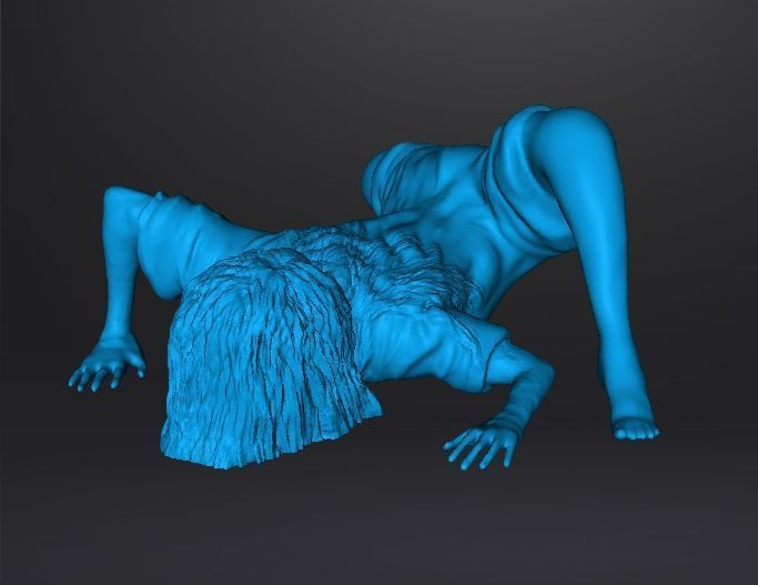 SADAKO SAMARA GHOST GIRL MINIATURE MODEL HORROR FANTASY GAME RPG 3D print model_10