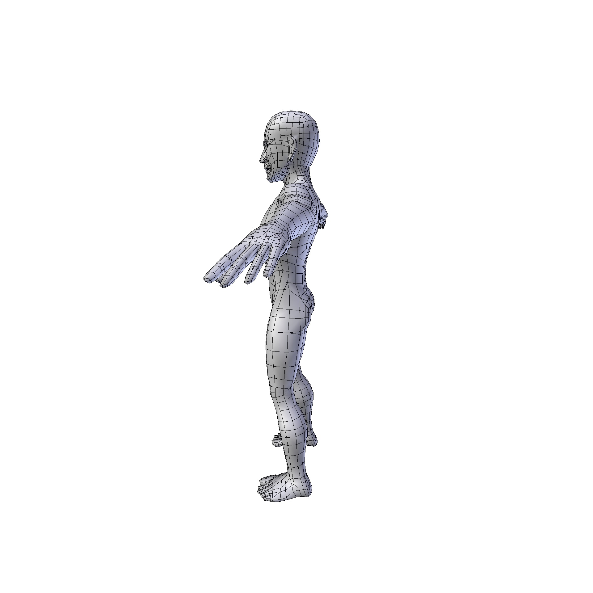 Man 1 24m basemesh Low-poly 3D model_15
