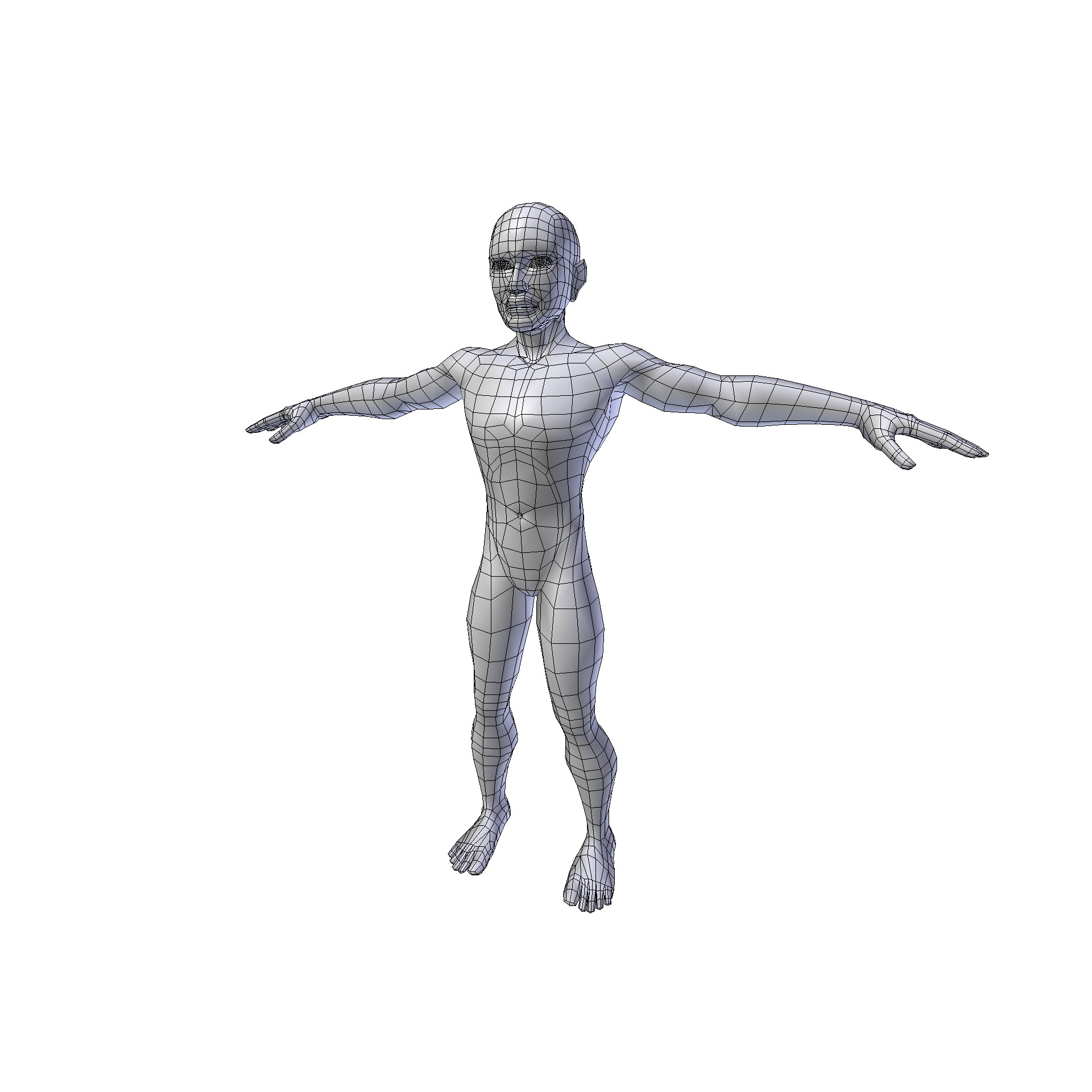 Man 1 24m basemesh Low-poly 3D model_17