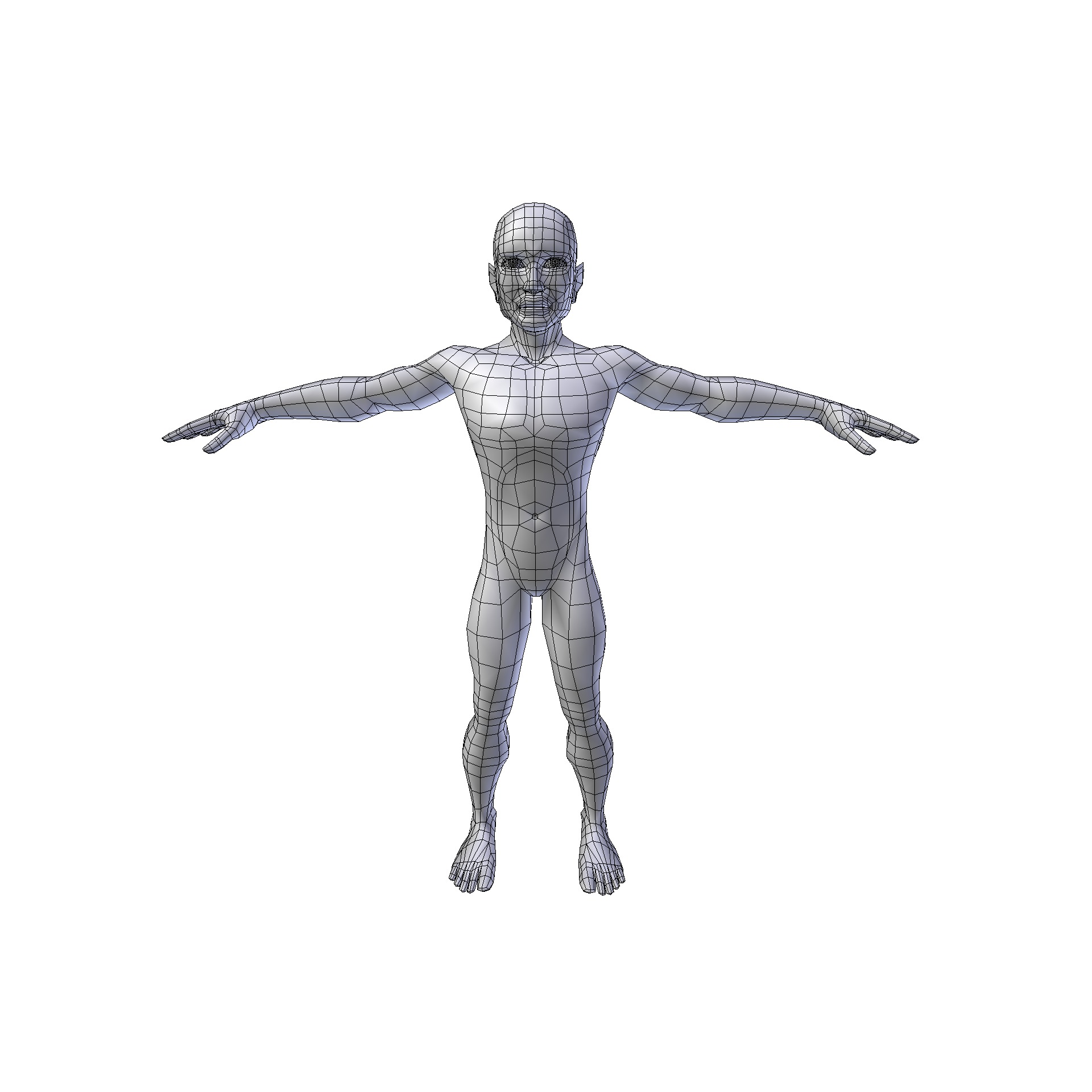 Man 1 24m basemesh Low-poly 3D model_10