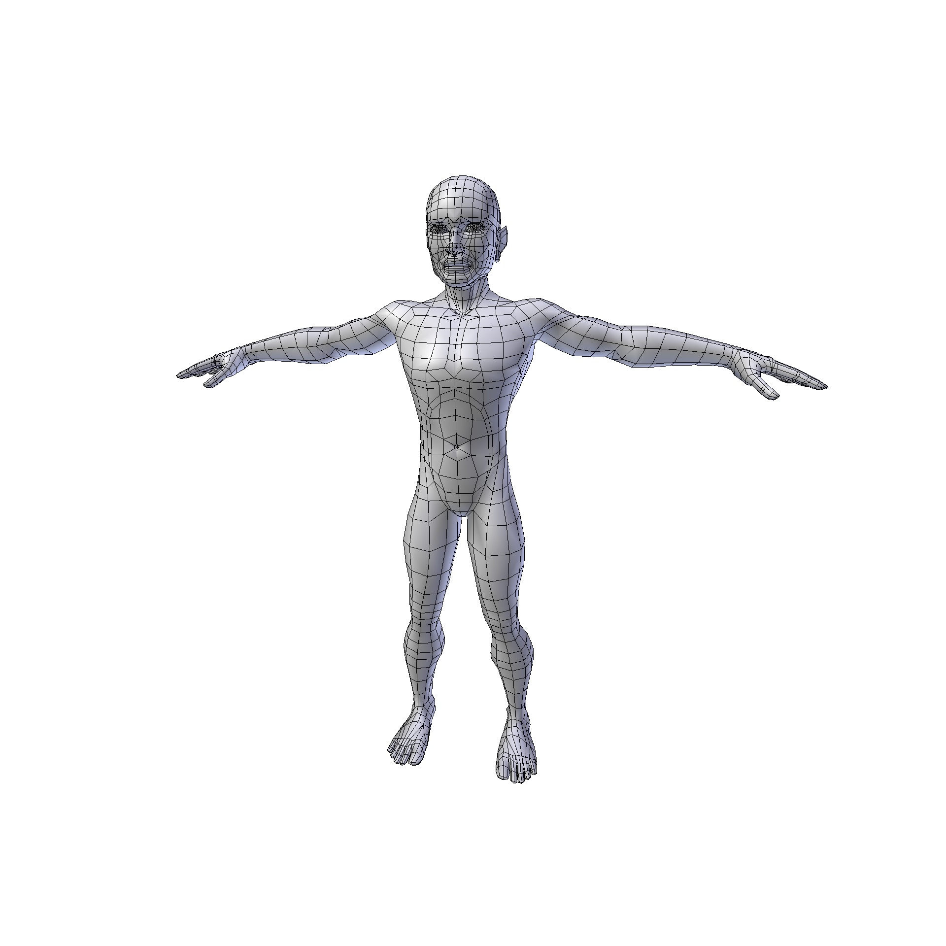 Man 1 24m basemesh Low-poly 3D model_9