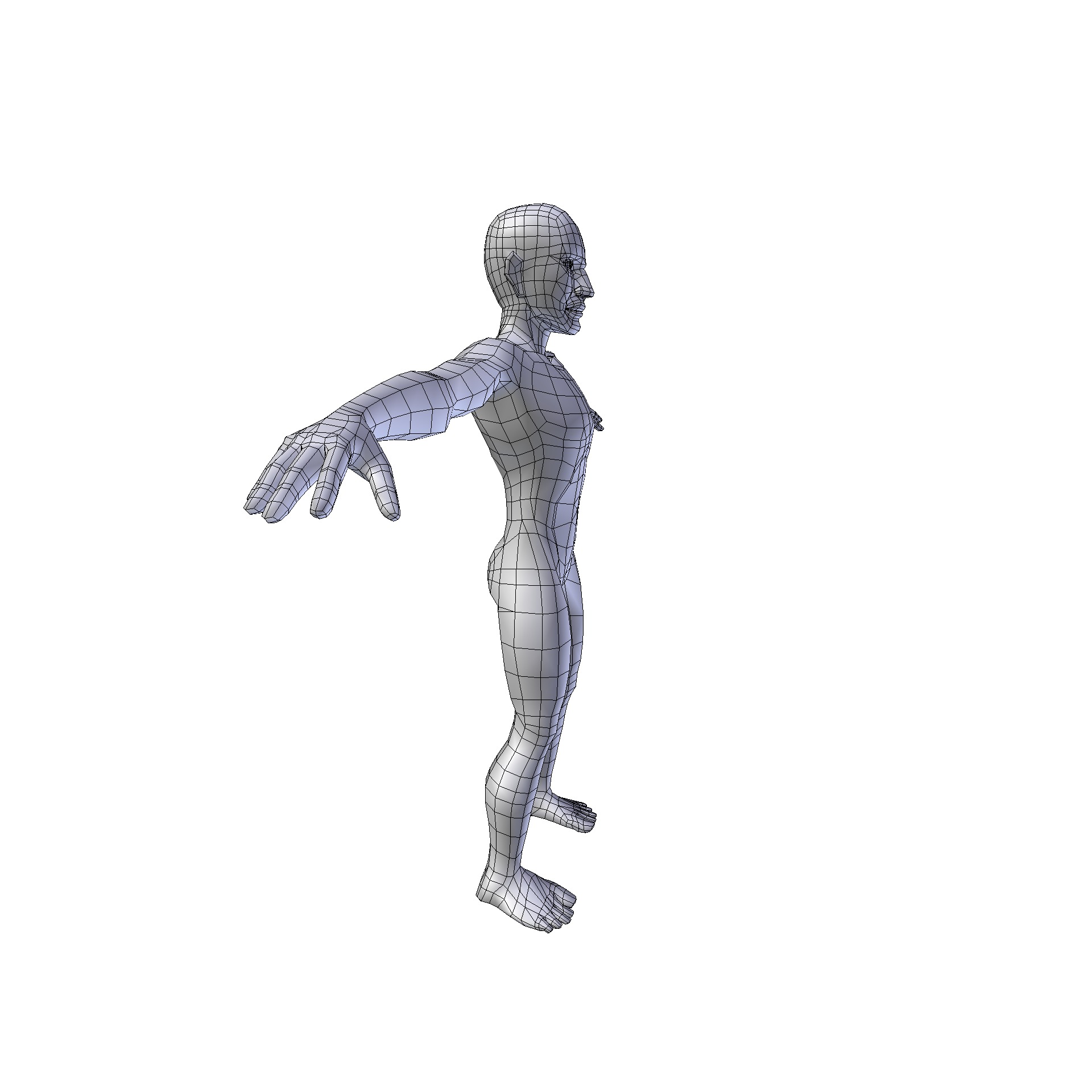 Man 1 24m basemesh Low-poly 3D model_12