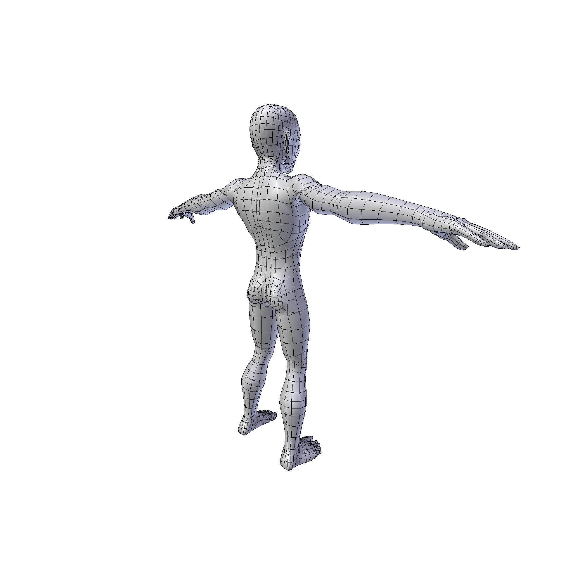 Man 1 24m basemesh Low-poly 3D model_13