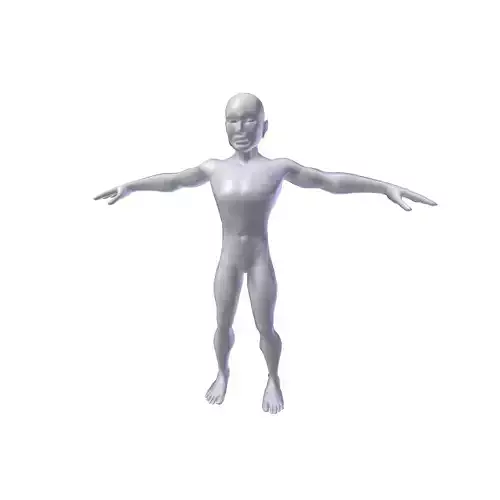 Man 1 24m basemesh Low-poly 3D model