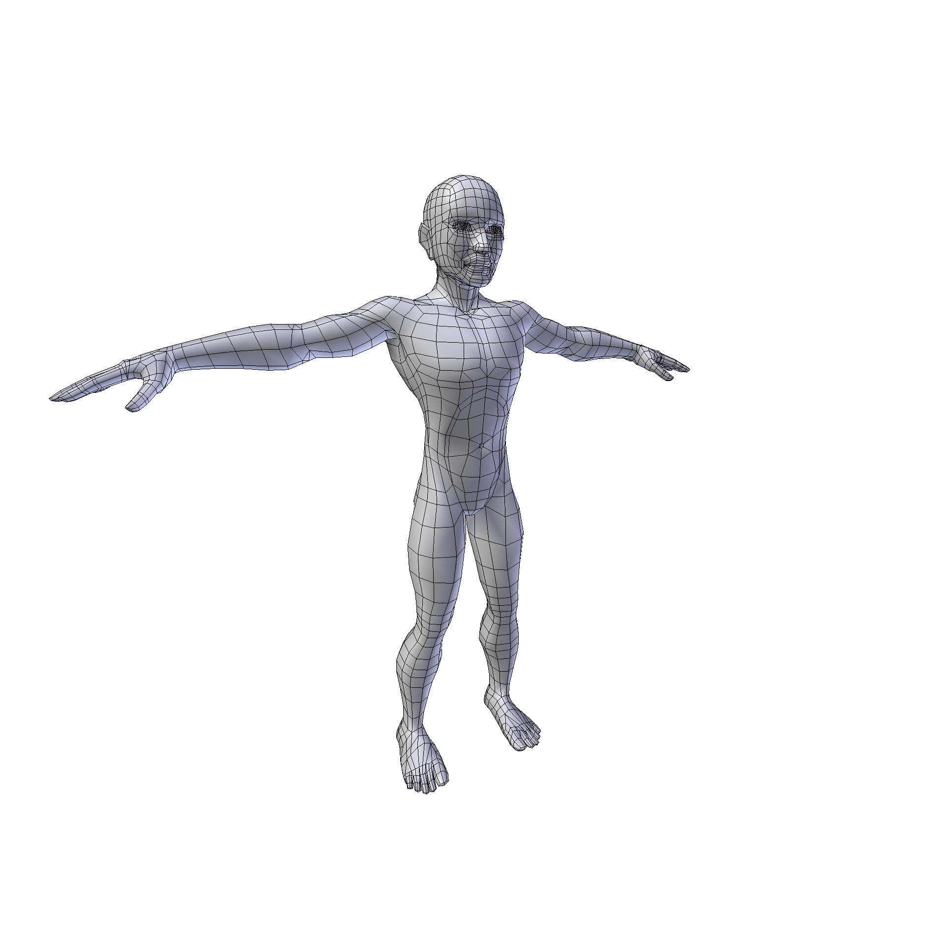 Man 1 24m basemesh Low-poly 3D model_11