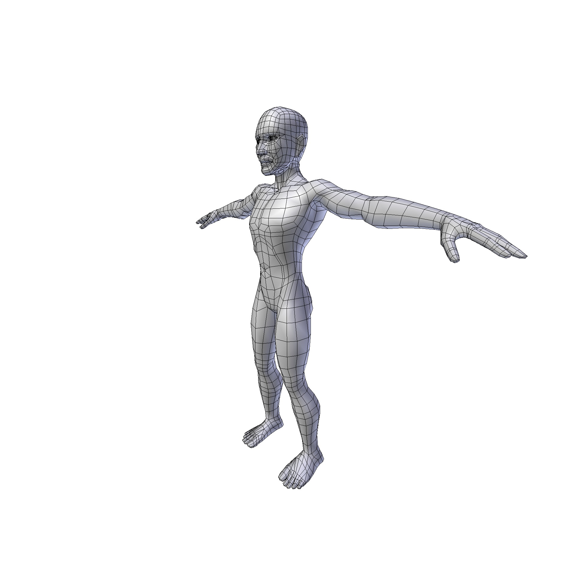 Man 1 24m basemesh Low-poly 3D model_16