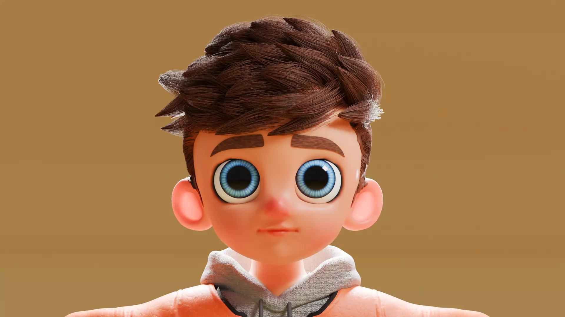 Cute Cartoon Boy 3D model