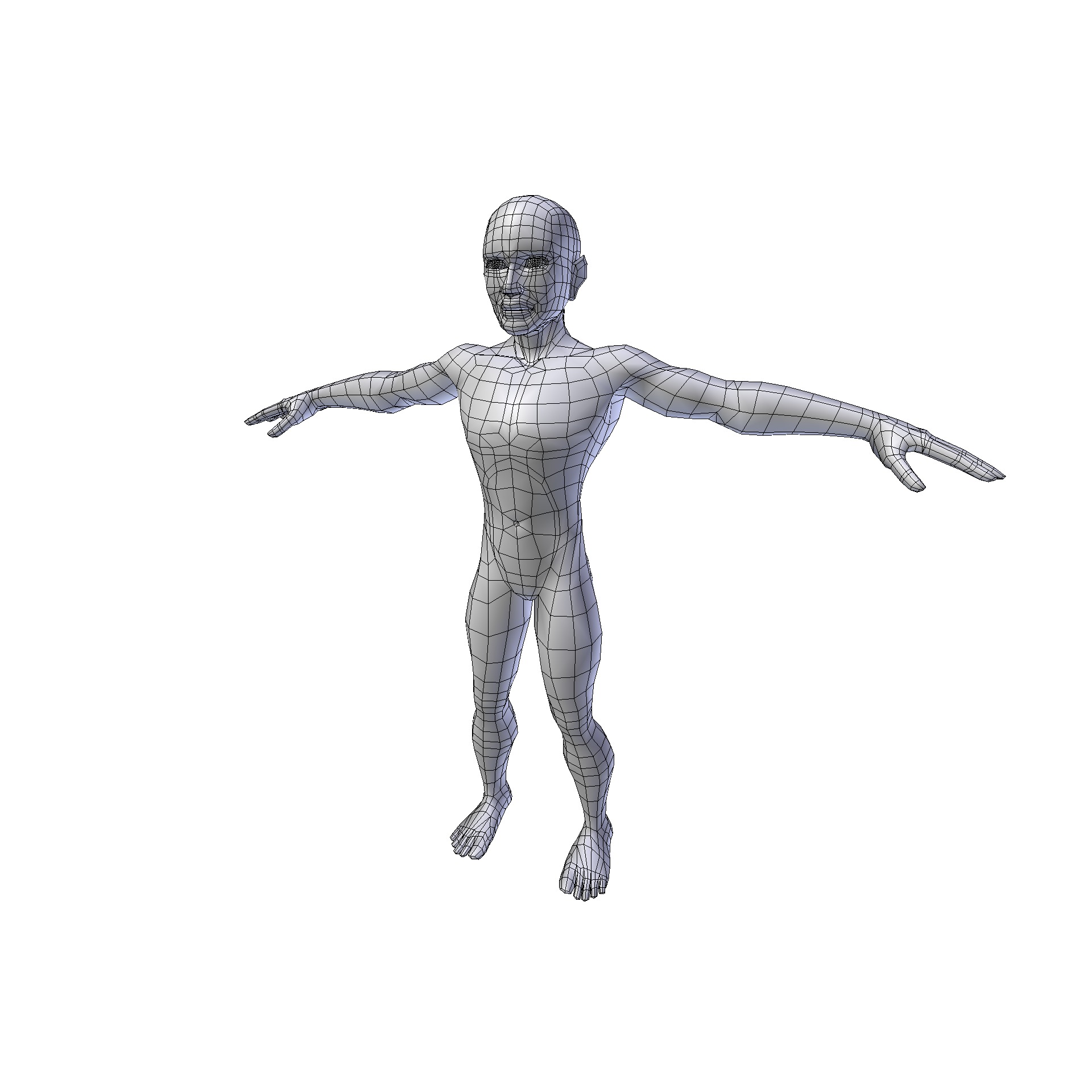 Man 1 48m basemesh Low-poly 3D model_17