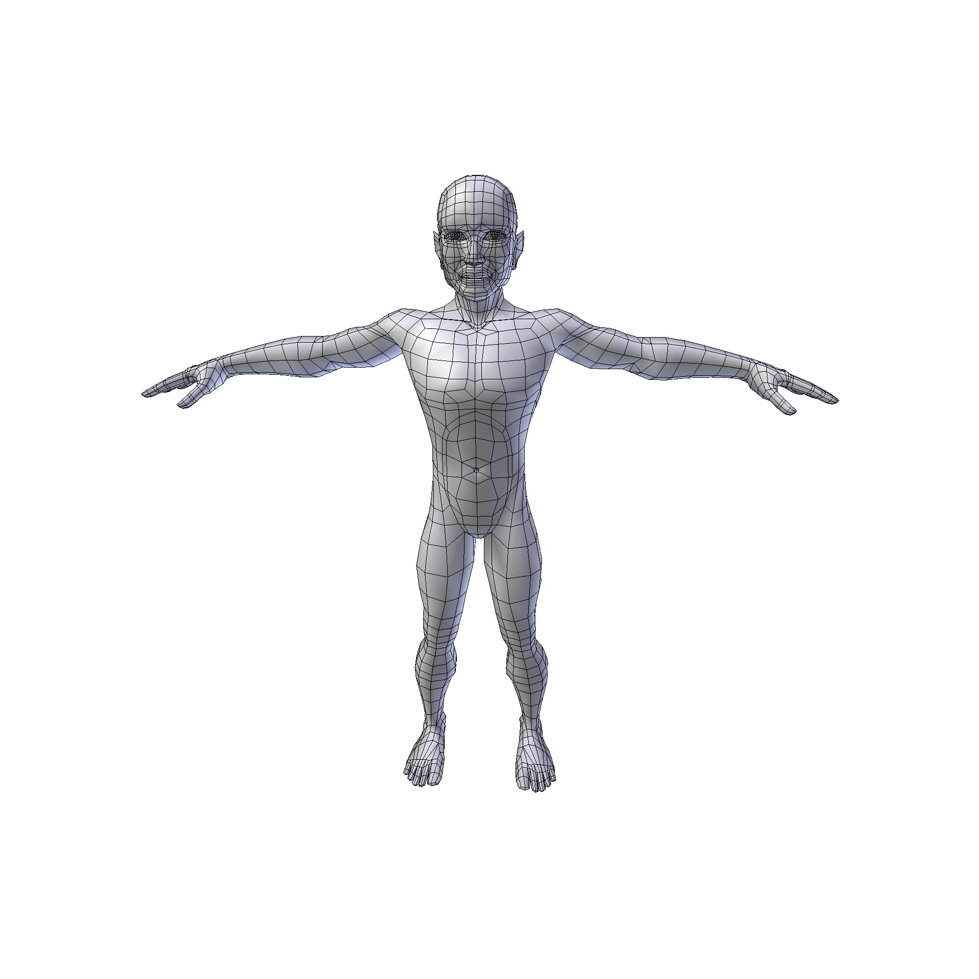 Man 1 48m basemesh Low-poly 3D model_10