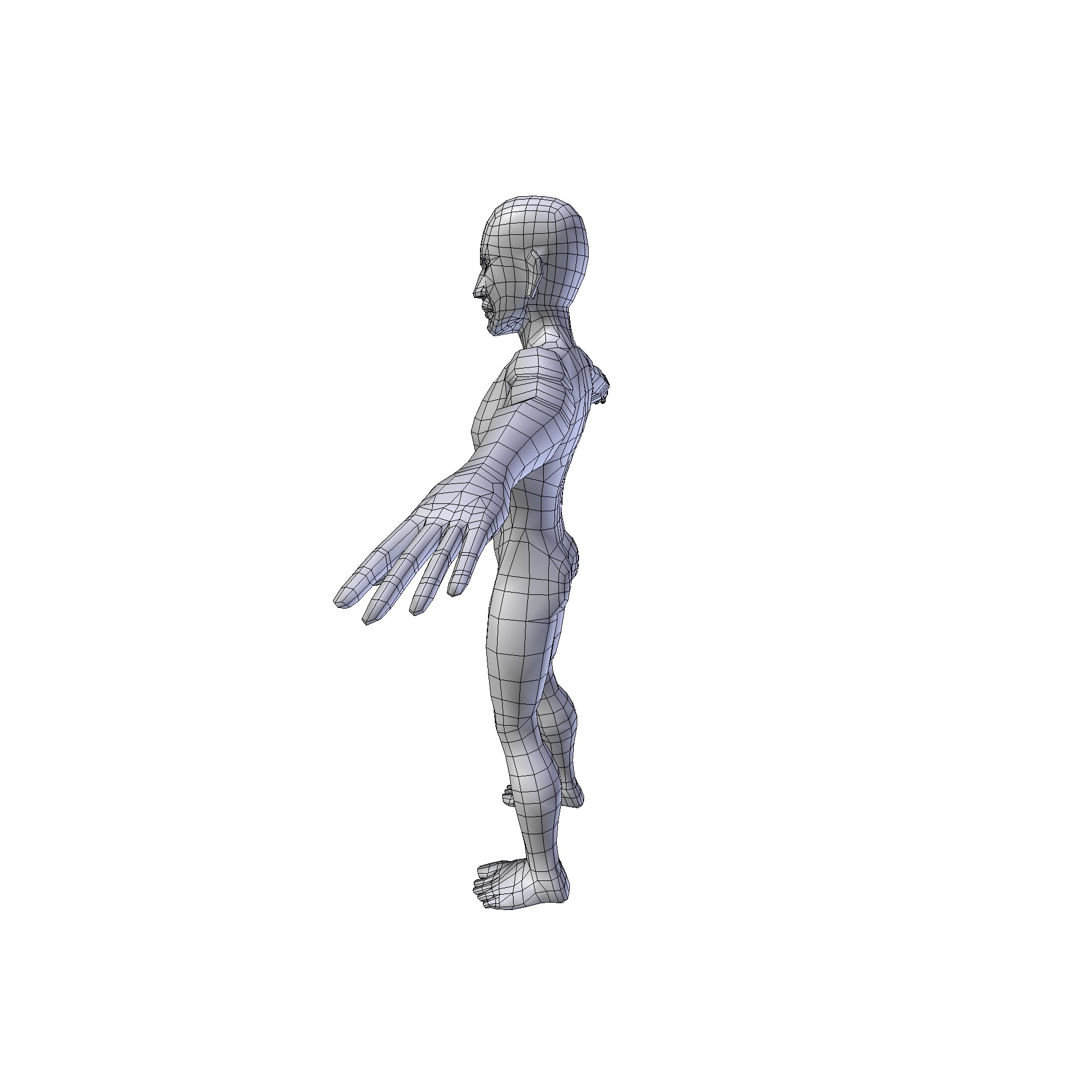 Man 1 48m basemesh Low-poly 3D model_15