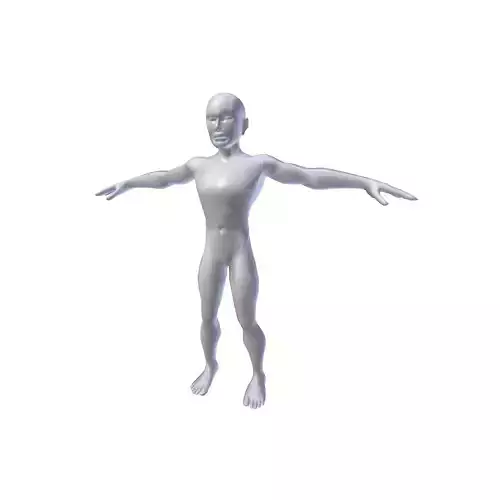 Man 1 48m basemesh Low-poly 3D model