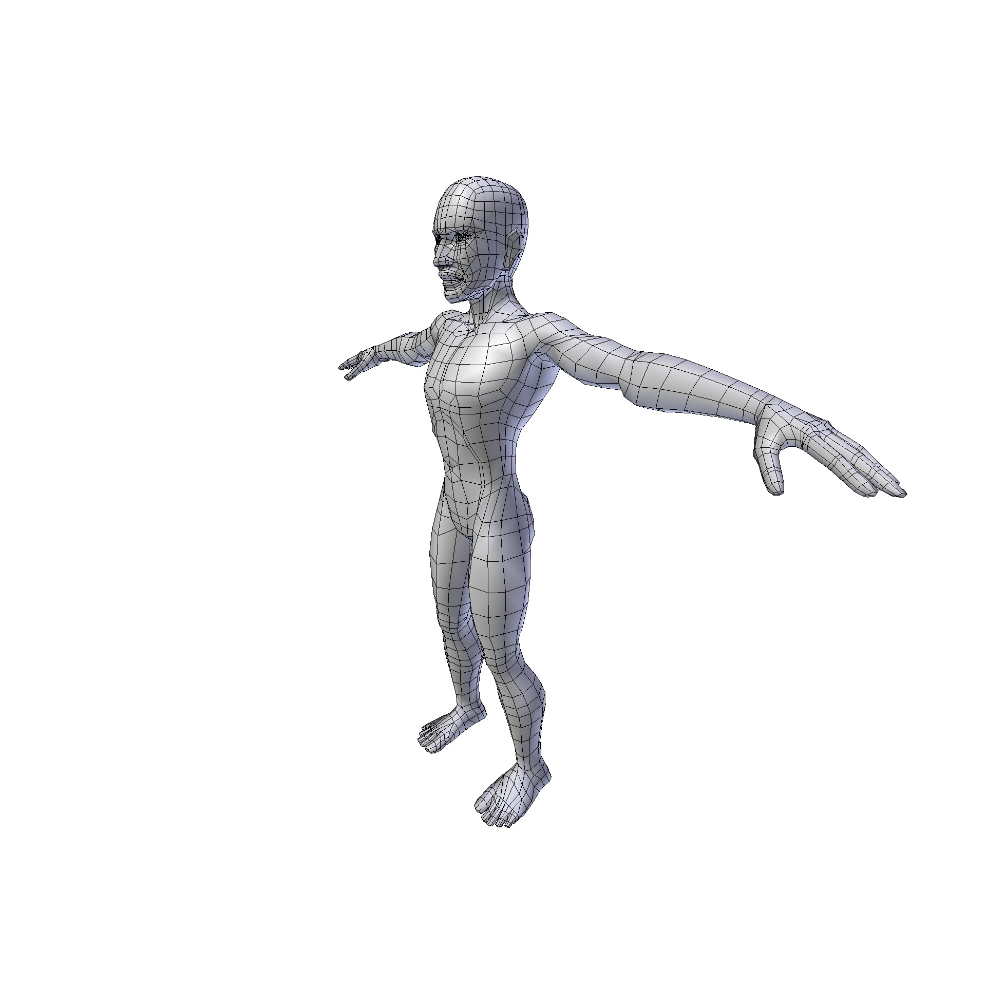 Man 1 48m basemesh Low-poly 3D model_16