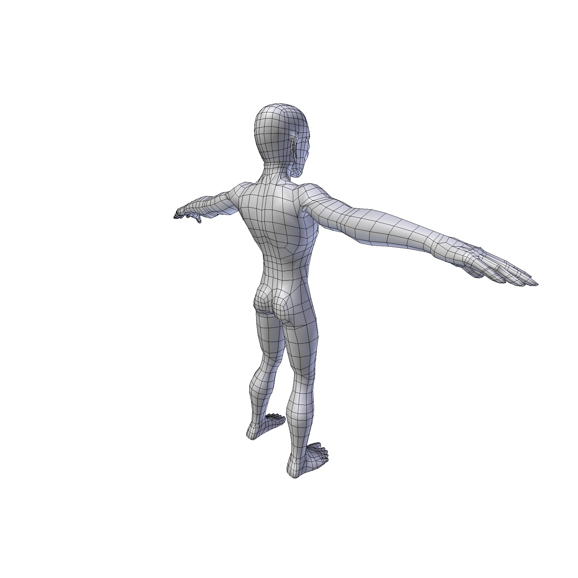 Man 1 48m basemesh Low-poly 3D model_13