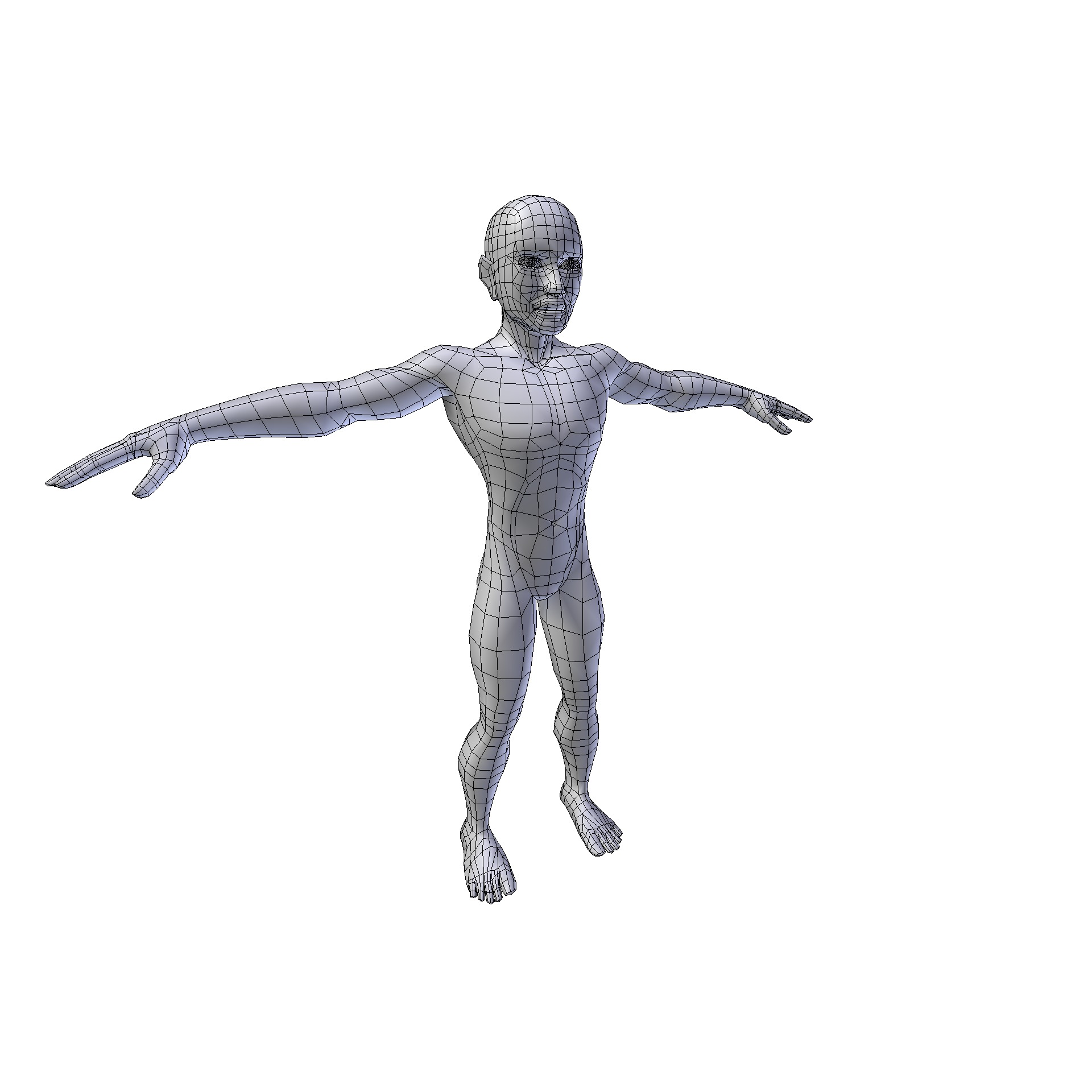 Man 1 48m basemesh Low-poly 3D model_11
