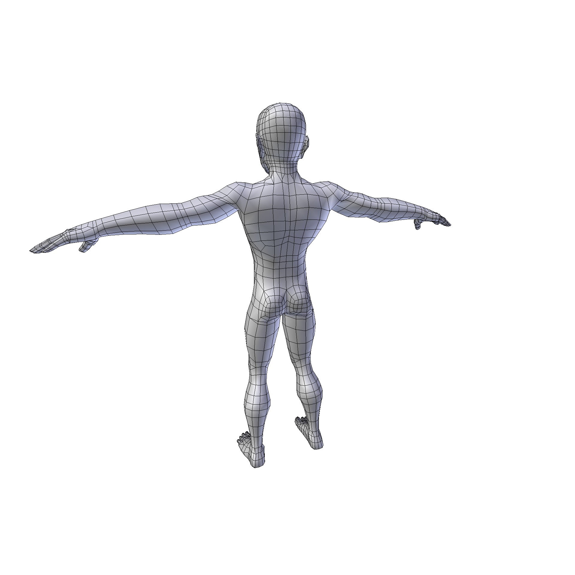 Man 1 48m basemesh Low-poly 3D model_14