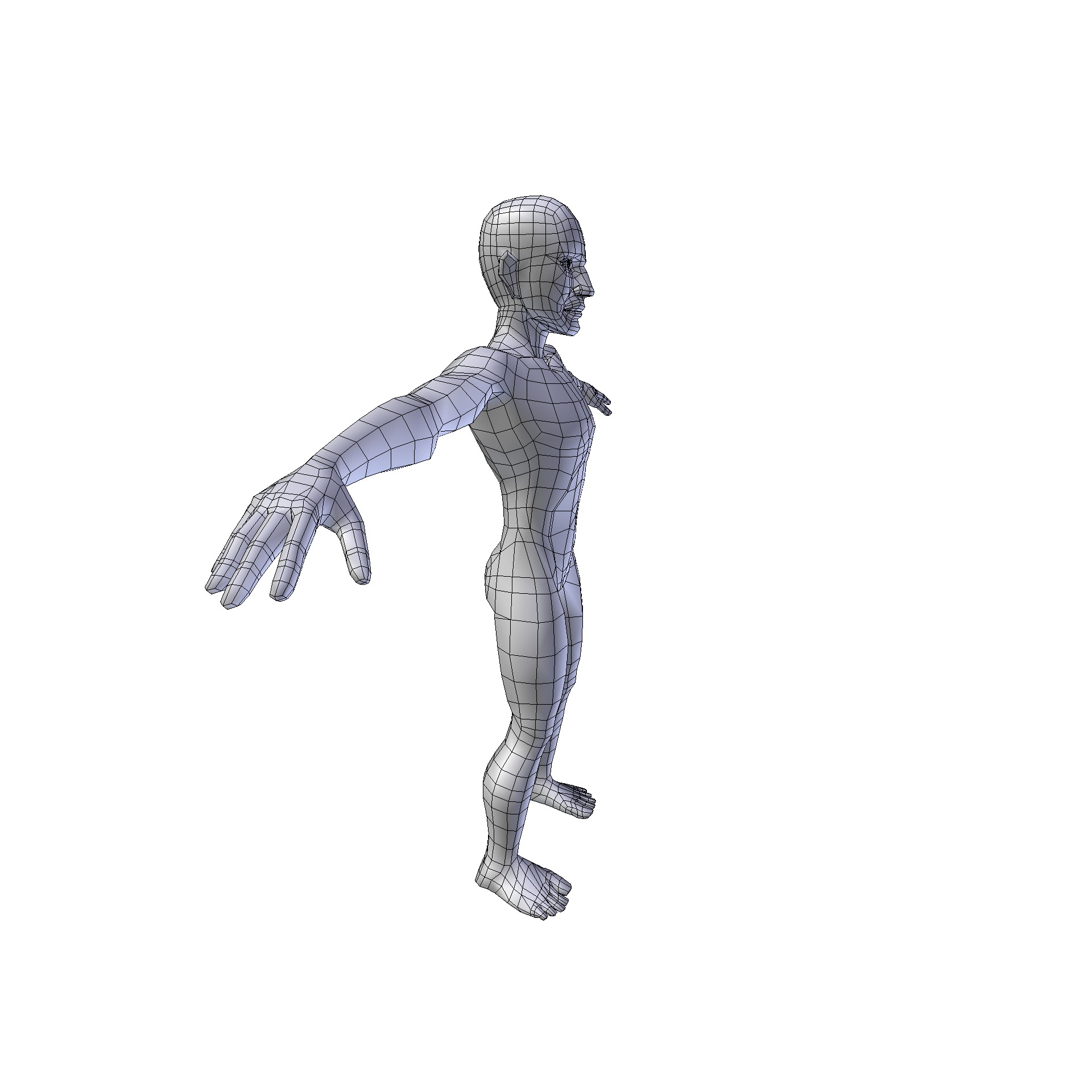 Man 1 48m basemesh Low-poly 3D model_12