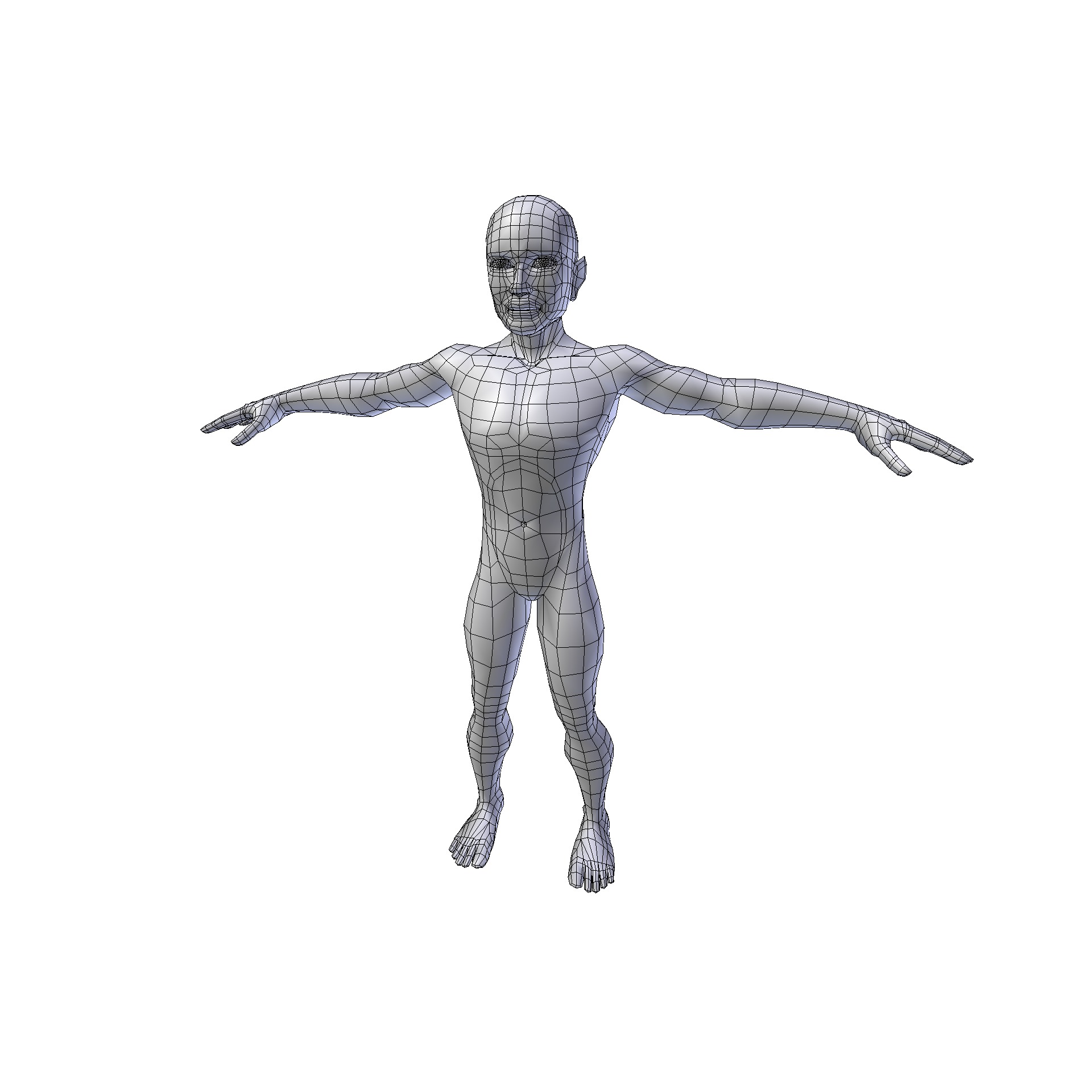Man 1 48m basemesh Low-poly 3D model_9