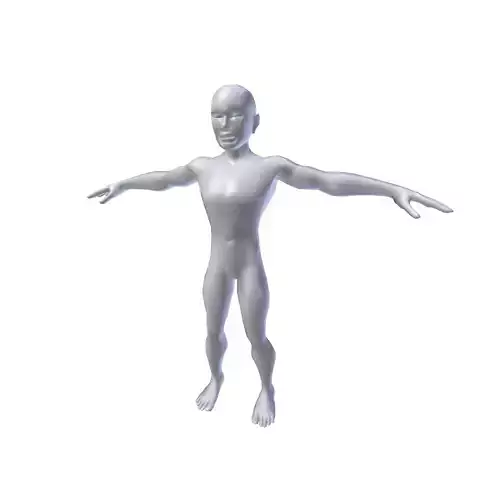 Man 1 61m basemesh Low-poly 3D model