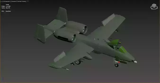 a 3D model of a military aircraft