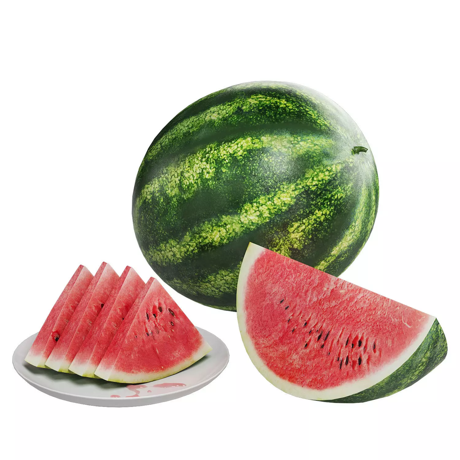 Watermelon 3D model_0