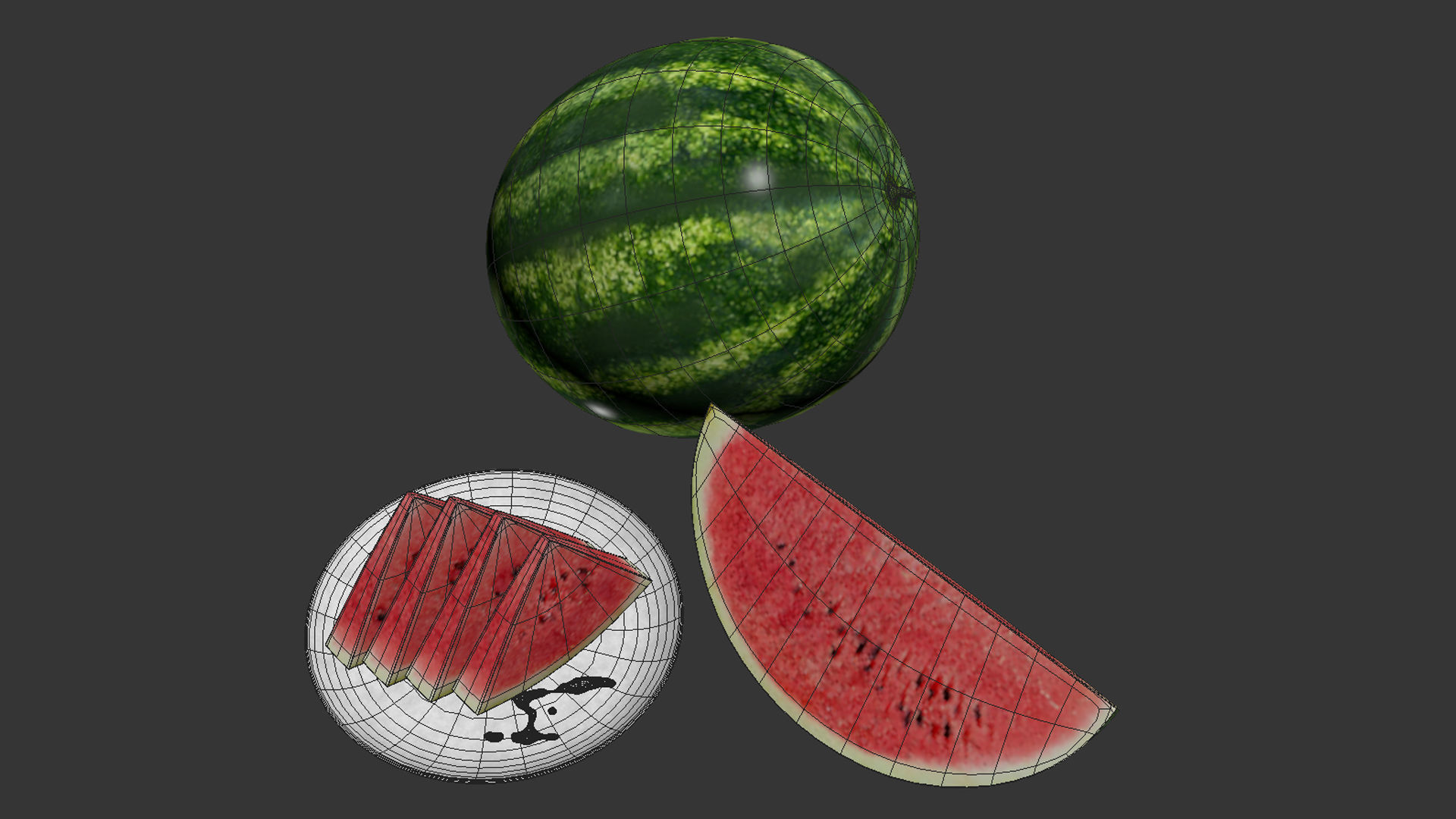 Watermelon 3D model_3