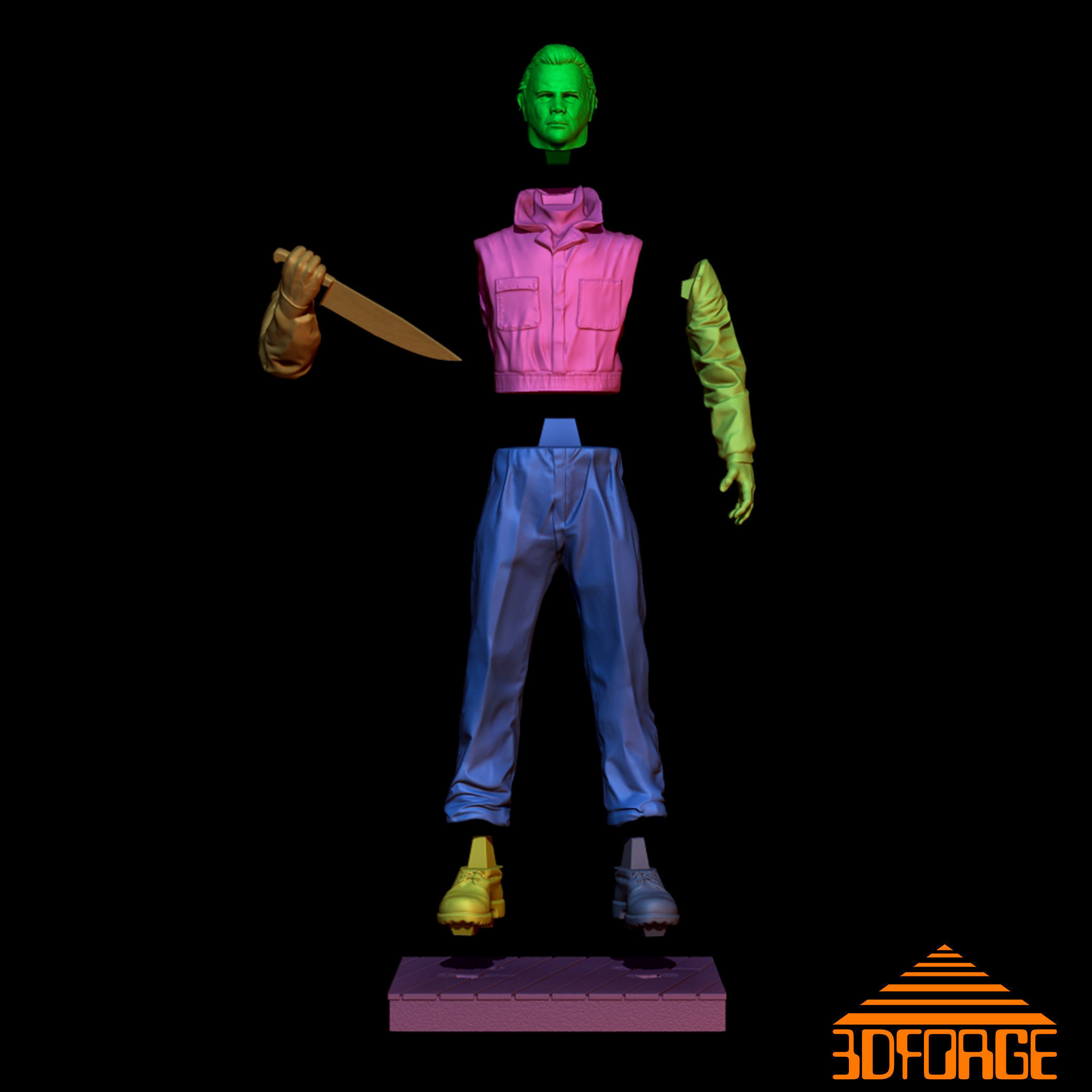 MICHAEL MYERS HALLOWEEN 3D KIT 3D print model_3