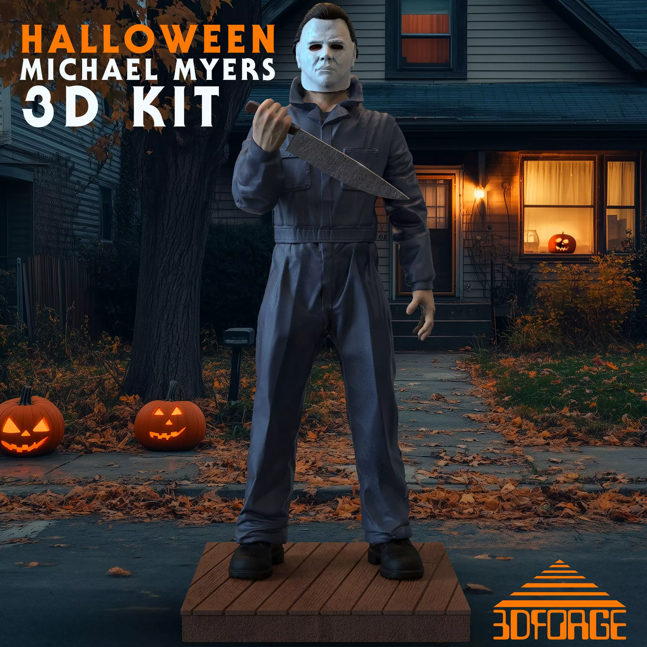 MICHAEL MYERS HALLOWEEN 3D KIT 3D print model_0