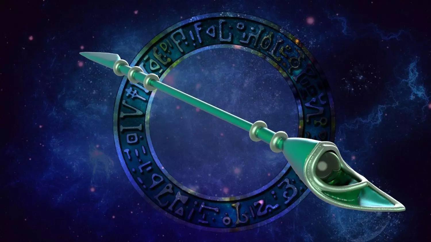 Dark Magicians wand - Yugioh 3D Print STL 3D print model_0