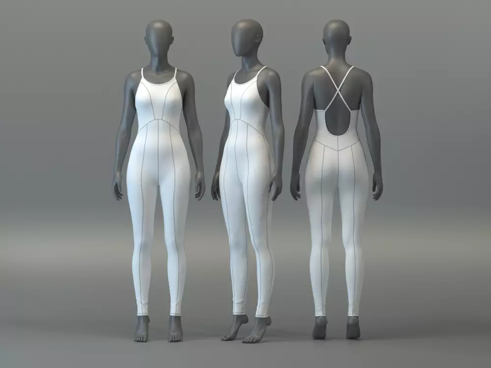 Performance Jumpsuit 3D model_0