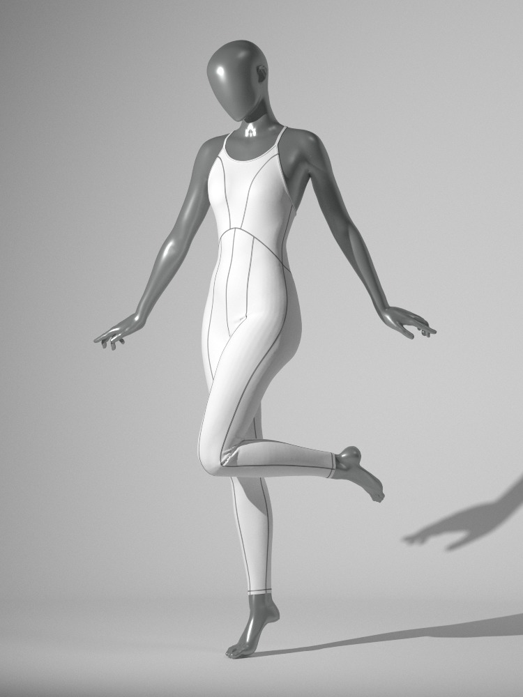 Performance Jumpsuit 3D model_4
