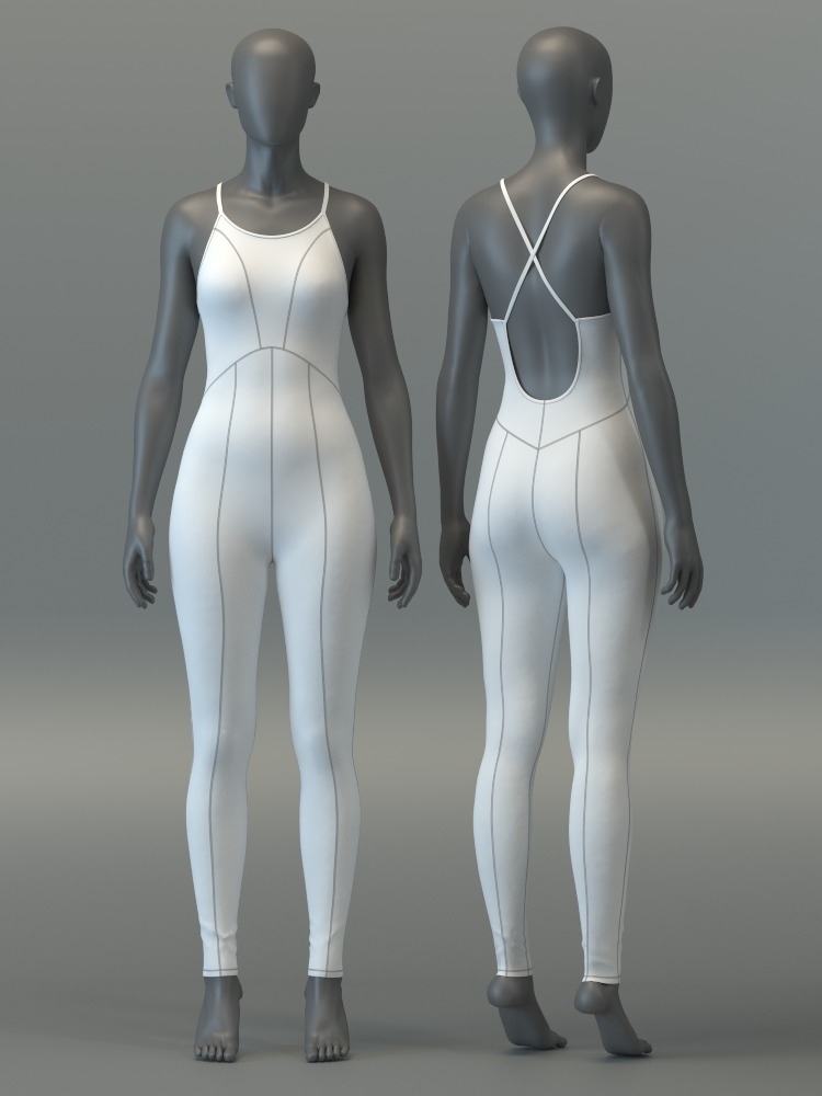 Performance Jumpsuit 3D model_2