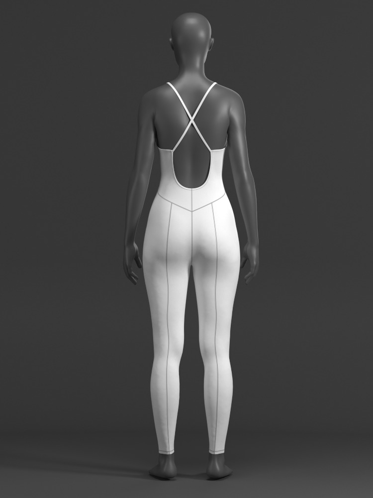 Performance Jumpsuit 3D model_12