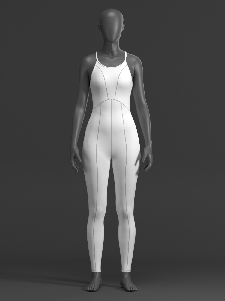 Performance Jumpsuit 3D model_11