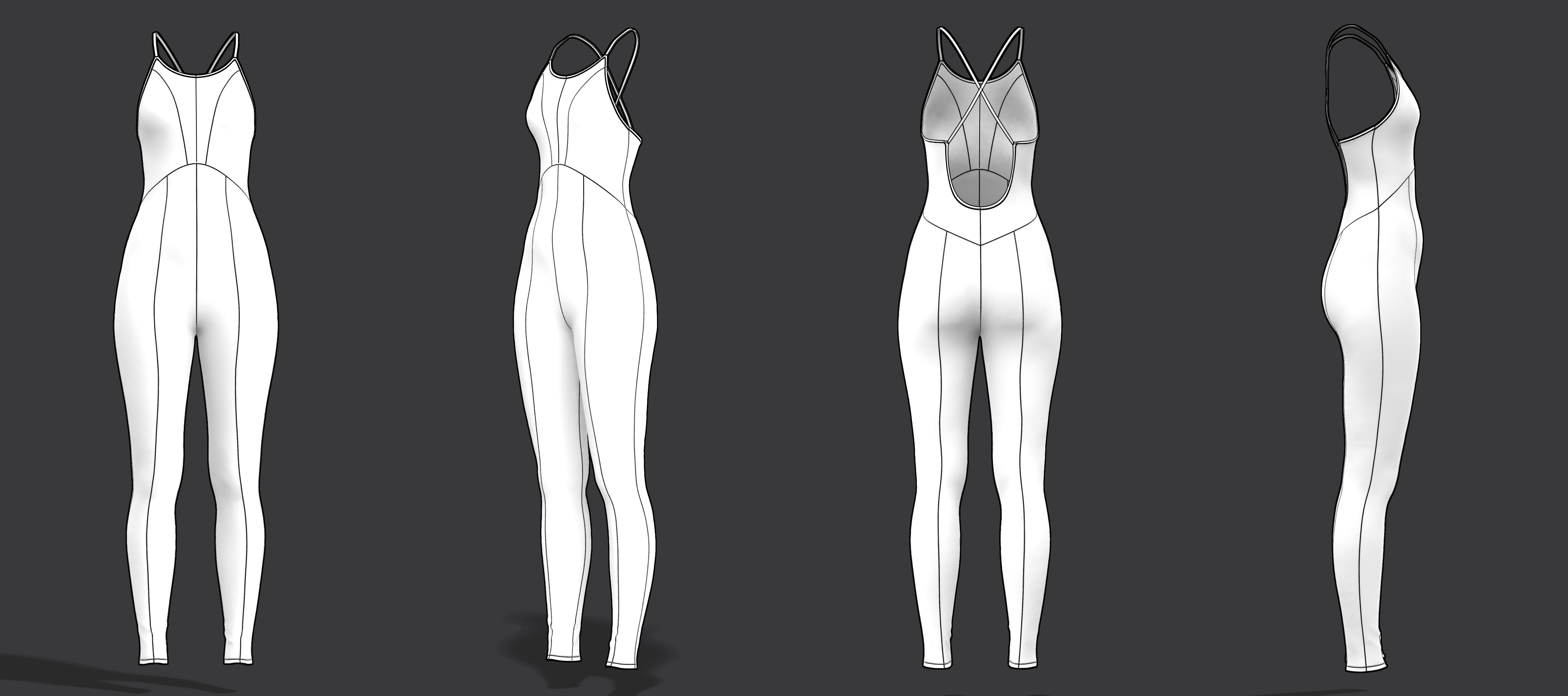 Performance Jumpsuit 3D model_16