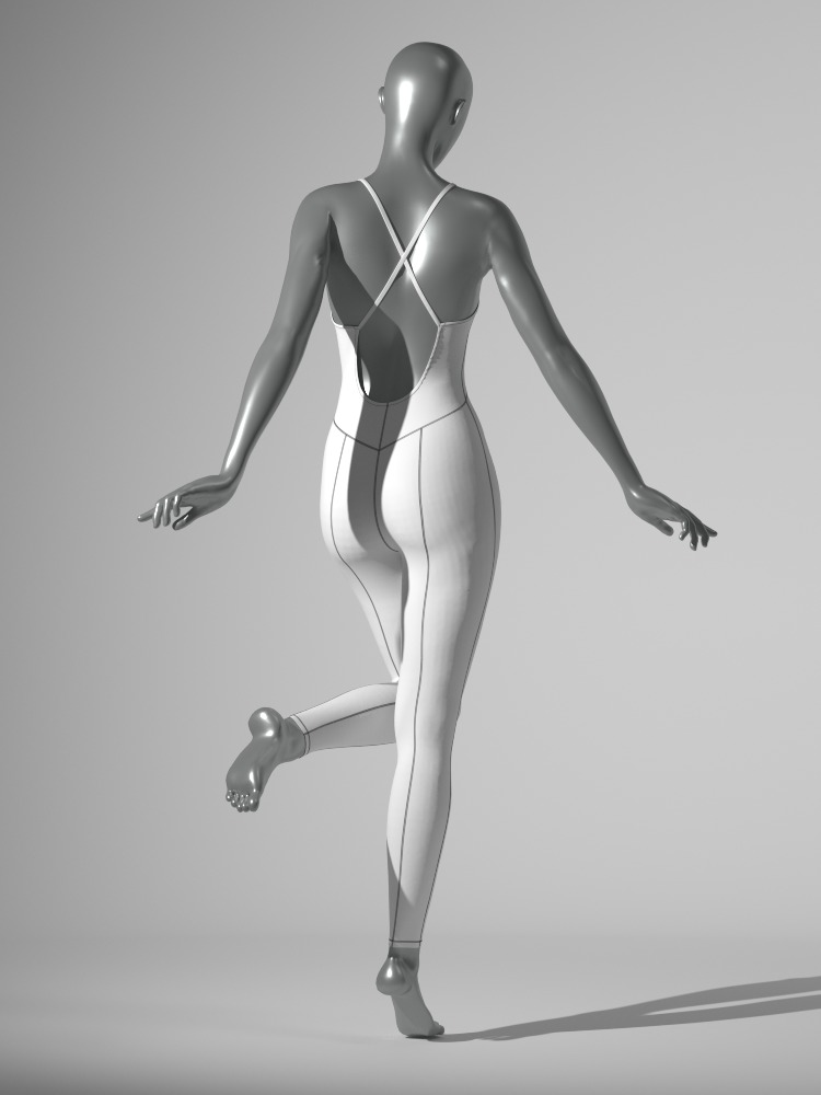 Performance Jumpsuit 3D model_6