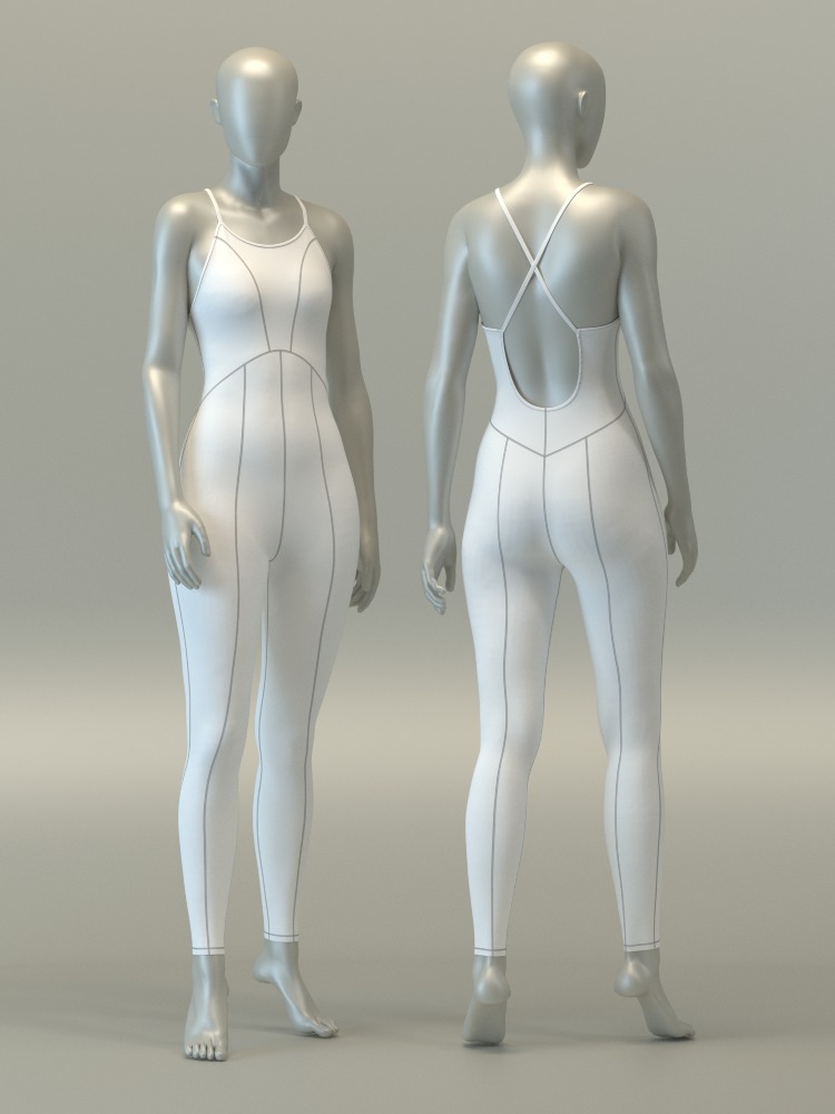 Performance Jumpsuit 3D model_3