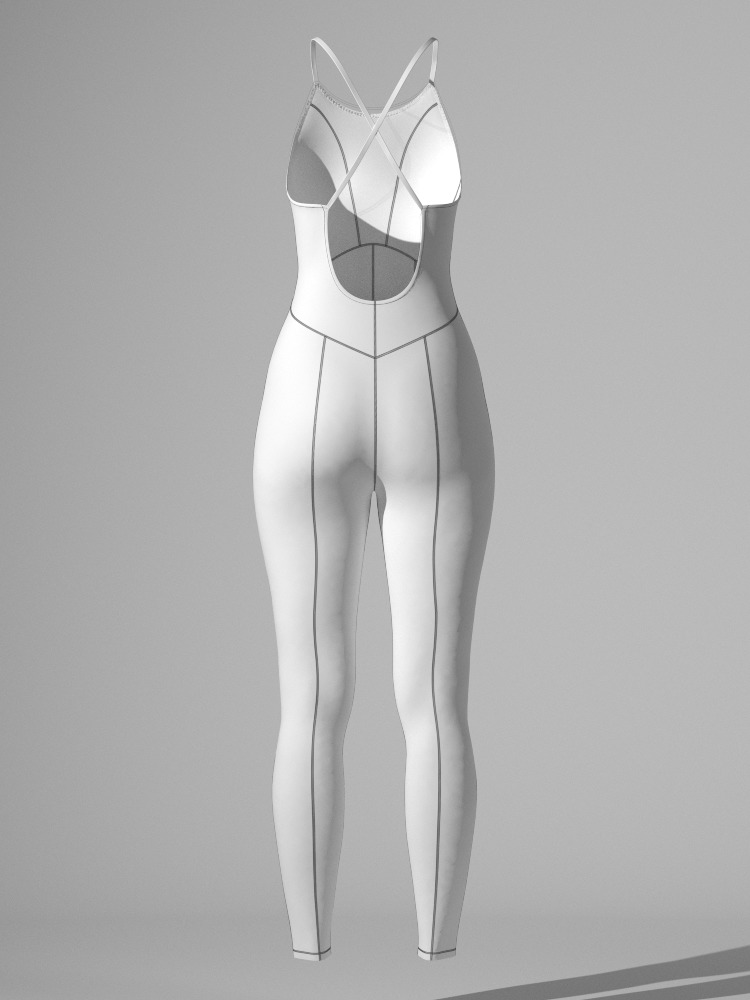 Performance Jumpsuit 3D model_14