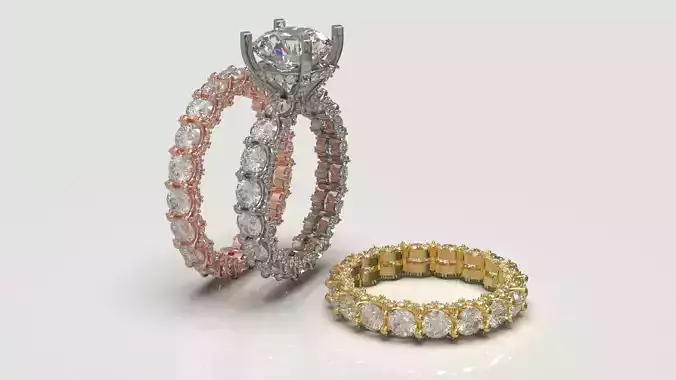 Couple Ring Diamond Luxyry cad file 004