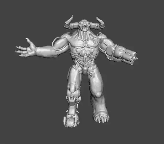 TYRANT CYBERNETIC DEMON MINIATURE MODEL FIGURE FANTASY SCIFI RPG