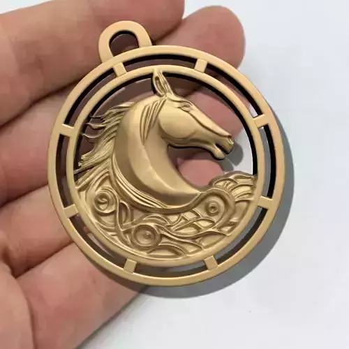 CELTIC HORSE JEWELRY PENDANT M04 3D print model