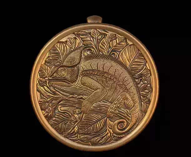 Chameleon Pendant 3D print model