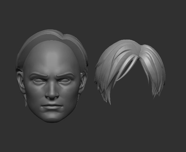 Leon Kennedy Headsculpt for Action Figures 3D print model_2